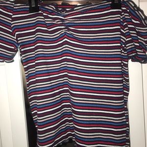 Off the shoulder papaya crop top